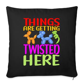 Balloon Animal Balloon Twisting - Sofa pillowcase 17,3'' x 17,3'' (45 x 45 cm) - black - Front