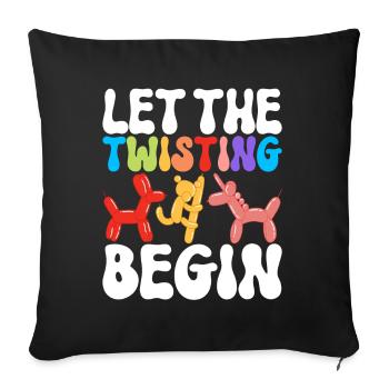 Balloon Animal Balloon Twisting - Sofa pillowcase 17,3'' x 17,3'' (45 x 45 cm) - black - Front
