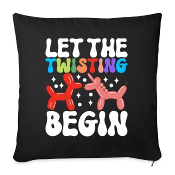 Balloon Animal Balloon Twisting - Sofa pillowcase 17,3'' x 17,3'' (45 x 45 cm) - black - Front