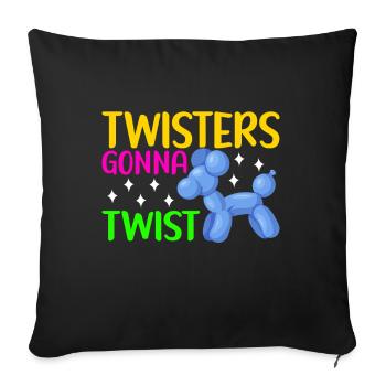 Balloon Animal Balloon Twisting - Sofa pillowcase 17,3'' x 17,3'' (45 x 45 cm) - black - Front