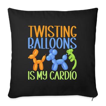 Balloon Animal Balloon Twisting - Sofa pillowcase 17,3'' x 17,3'' (45 x 45 cm) - black - Front