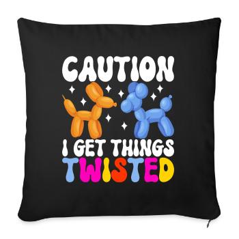 Balloon Animal Balloon Twisting - Sofa pillowcase 17,3'' x 17,3'' (45 x 45 cm) - black - Front