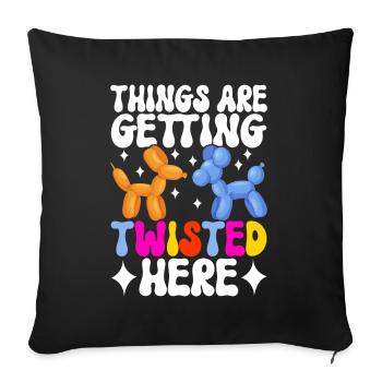 Balloon Animal Balloon Twisting - Sofa pillowcase 17,3'' x 17,3'' (45 x 45 cm) - black - Front