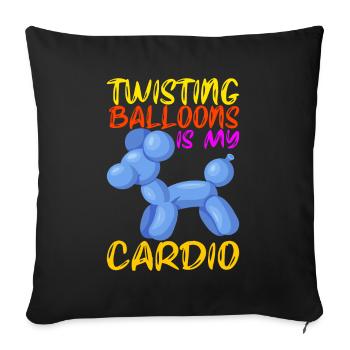 Balloon Animal Balloon Twisting - Sofa pillowcase 17,3'' x 17,3'' (45 x 45 cm) - black - Front