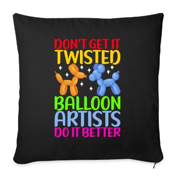 Balloon Animal Balloon Twisting - Sofa pillowcase 17,3'' x 17,3'' (45 x 45 cm) - black - Front