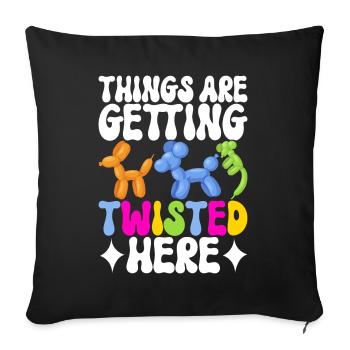 Balloon Animal Balloon Twisting - Sofa pillowcase 17,3'' x 17,3'' (45 x 45 cm) - black - Front