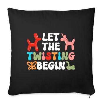 Balloon Animal Balloon Twisting - Sofa pillowcase 17,3'' x 17,3'' (45 x 45 cm) - black - Front