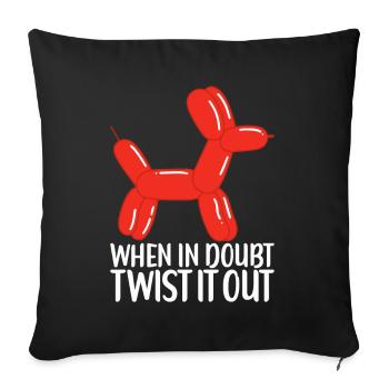 Balloon Animal Balloon Twisting - Sofa pillowcase 17,3'' x 17,3'' (45 x 45 cm) - black - Front