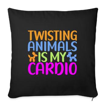 Balloon Animal Balloon Twisting - Sofa pillowcase 17,3'' x 17,3'' (45 x 45 cm) - black - Front