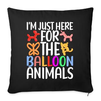 Balloon Animal Balloon Twisting - Sofa pillowcase 17,3'' x 17,3'' (45 x 45 cm) - black - Front