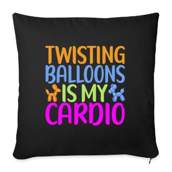 Balloon Animal Balloon Twisting - Sofa pillowcase 17,3'' x 17,3'' (45 x 45 cm) - black - Front