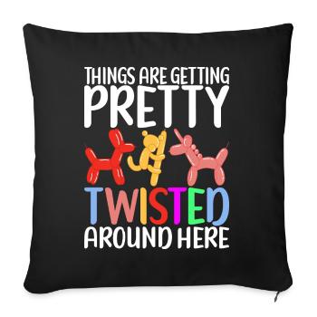 Balloon Animal Balloon Twisting - Sofa pillowcase 17,3'' x 17,3'' (45 x 45 cm) - black - Front
