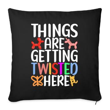 Balloon Animal Balloon Twisting - Sofa pillowcase 17,3'' x 17,3'' (45 x 45 cm) - black - Front