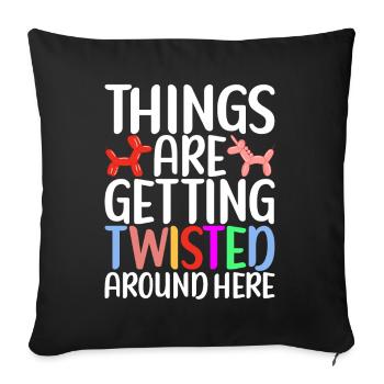 Balloon Animal Balloon Twisting - Sofa pillowcase 17,3'' x 17,3'' (45 x 45 cm) - black - Front