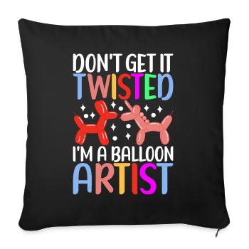 Balloon Animal Balloon Twisting - Sofa pillowcase 17,3'' x 17,3'' (45 x 45 cm) - black - Front