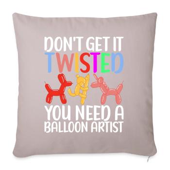 Ballontier Balloon Twisting - Sofakissenbezug 45 x 45 cm - helles Taupe - Vorne