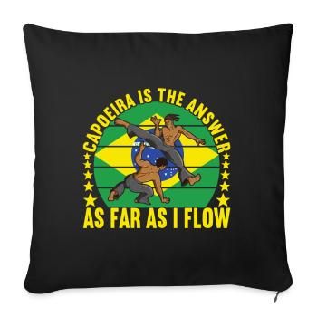 Capoeira Capoeirista - Sofa pillowcase 17,3'' x 17,3'' (45 x 45 cm) - black - Front