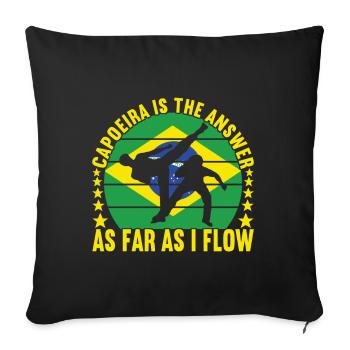 Capoeira Capoeirista - Sofa pillowcase 17,3'' x 17,3'' (45 x 45 cm) - black - Front