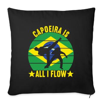 Capoeira Capoeirista - Sofa pillowcase 17,3'' x 17,3'' (45 x 45 cm) - black - Front