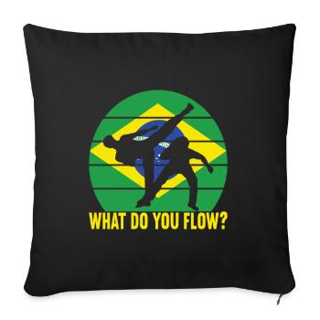 Capoeira Capoeirista - Sofa pillowcase 17,3'' x 17,3'' (45 x 45 cm) - black - Front