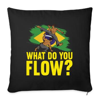 Capoeira Capoeirista - Sofa pillowcase 17,3'' x 17,3'' (45 x 45 cm) - black - Front
