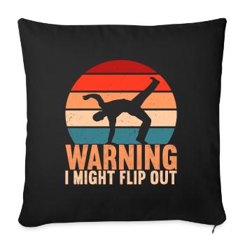 Capoeira Capoeirista - Sofa pillowcase 17,3'' x 17,3'' (45 x 45 cm) - black - Front