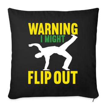 Capoeira Capoeirista - Sofa pillowcase 17,3'' x 17,3'' (45 x 45 cm) - black - Front