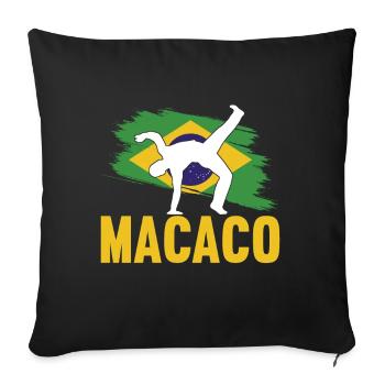Capoeira Capoeirista - Sofa pillowcase 17,3'' x 17,3'' (45 x 45 cm) - black - Front