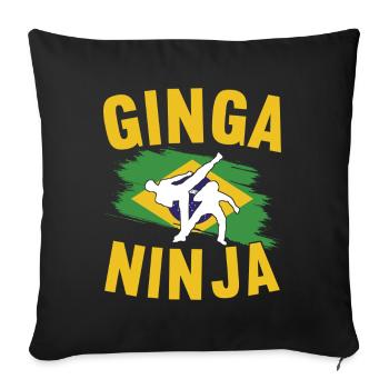 Capoeira Capoeirista - Sofa pillowcase 17,3'' x 17,3'' (45 x 45 cm) - black - Front