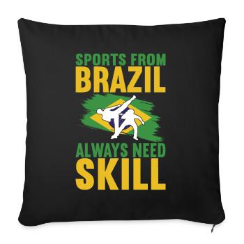Capoeira Capoeirista - Sofa pillowcase 17,3'' x 17,3'' (45 x 45 cm) - black - Front