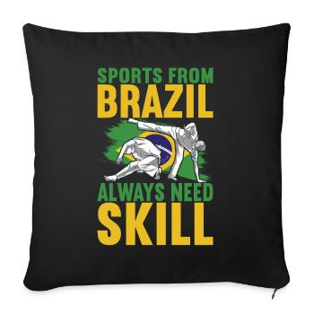 Capoeira Capoeirista - Sofa pillowcase 17,3'' x 17,3'' (45 x 45 cm) - black - Front