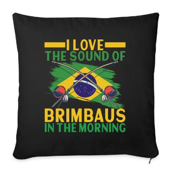 Capoeira Capoeirista - Sofa pillowcase 17,3'' x 17,3'' (45 x 45 cm) - black - Front