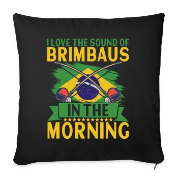 Capoeira Capoeirista - Sofa pillowcase 17,3'' x 17,3'' (45 x 45 cm) - black - Front