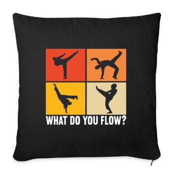 Capoeira Capoeirista - Sofa pillowcase 17,3'' x 17,3'' (45 x 45 cm) - black - Front