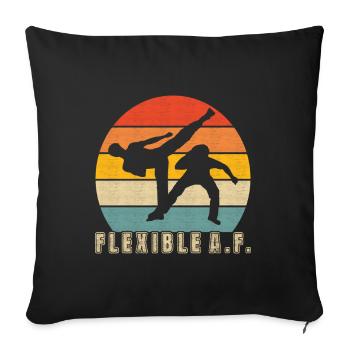 Capoeira Capoeirista - Sofa pillowcase 17,3'' x 17,3'' (45 x 45 cm) - black - Front