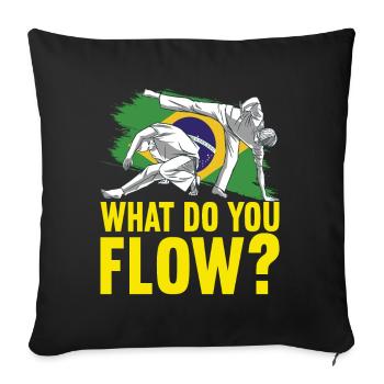 Capoeira Capoeirista - Sofa pillowcase 17,3'' x 17,3'' (45 x 45 cm) - black - Front