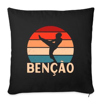 Capoeira Capoeirista - Sofa pillowcase 17,3'' x 17,3'' (45 x 45 cm) - black - Front