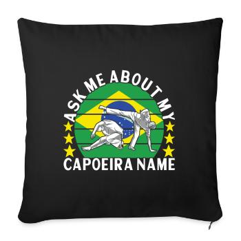 Capoeira Capoeirista - Sofa pillowcase 17,3'' x 17,3'' (45 x 45 cm) - black - Front
