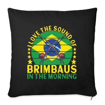 Capoeira Capoeirista - Sofa pillowcase 17,3'' x 17,3'' (45 x 45 cm) - black - Front