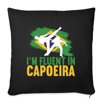 Capoeira Capoeirista - Sofa pillowcase 17,3'' x 17,3'' (45 x 45 cm) - black - Front