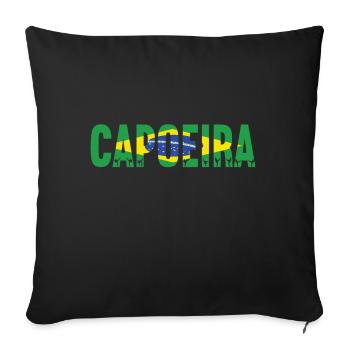 Capoeira Capoeirista - Sofa pillowcase 17,3'' x 17,3'' (45 x 45 cm) - black - Front