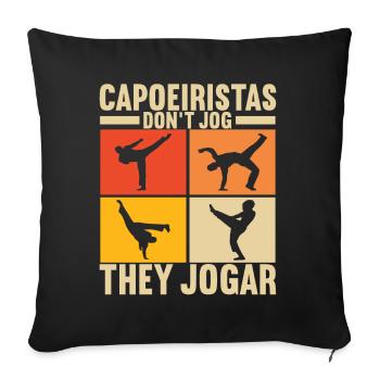 Capoeira Capoeirista - Sofa pillowcase 17,3'' x 17,3'' (45 x 45 cm) - black - Front