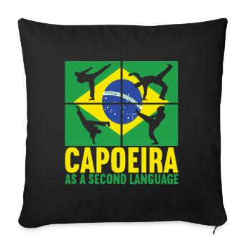 Capoeira Capoeirista - Sofa pillowcase 17,3'' x 17,3'' (45 x 45 cm) - black - Front