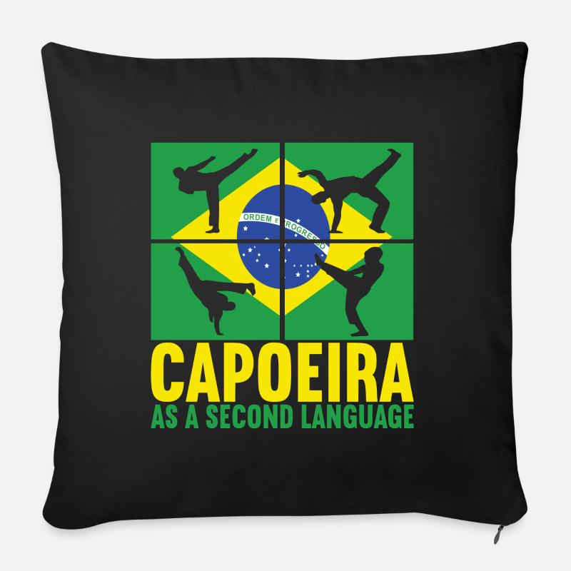 Capoeira Capoeirista - Sofa pillowcase 17,3'' x 17,3'' (45 x 45 cm) - black