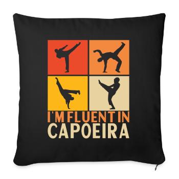 Capoeira Capoeirista - Sofa pillowcase 17,3'' x 17,3'' (45 x 45 cm) - black - Front