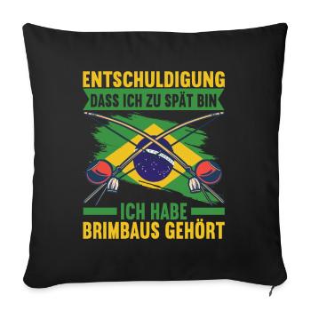 Capoeira Capoeirista - Sofa pillowcase 17,3'' x 17,3'' (45 x 45 cm) - black - Front