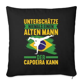 Capoeira Capoeirista - Sofa pillowcase 17,3'' x 17,3'' (45 x 45 cm) - black - Front