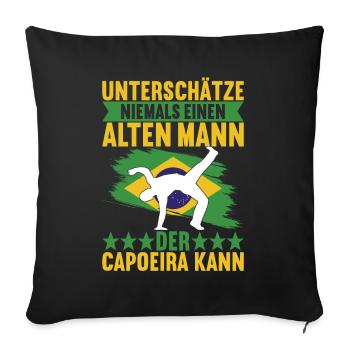 Capoeira Capoeirista - Sofa pillowcase 17,3'' x 17,3'' (45 x 45 cm) - black - Front