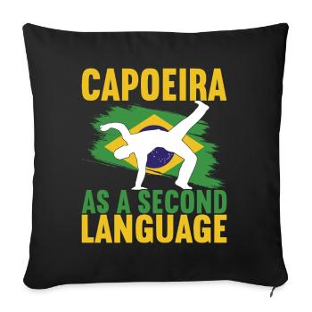 Capoeira Capoeirista - Sofa pillowcase 17,3'' x 17,3'' (45 x 45 cm) - black - Front