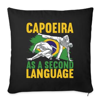 Capoeira Capoeirista - Sofa pillowcase 17,3'' x 17,3'' (45 x 45 cm) - black - Front